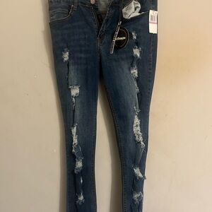 Dollhouse Ripped Blue Skinny Jeans